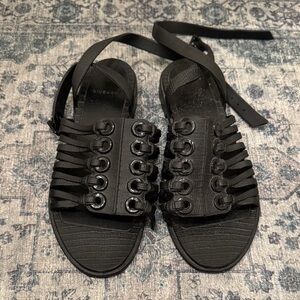 Givenchy rubber gladiator sandals in Black Women's Sandals